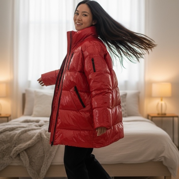 Red Puffer Jacket - Picture 5 of 9